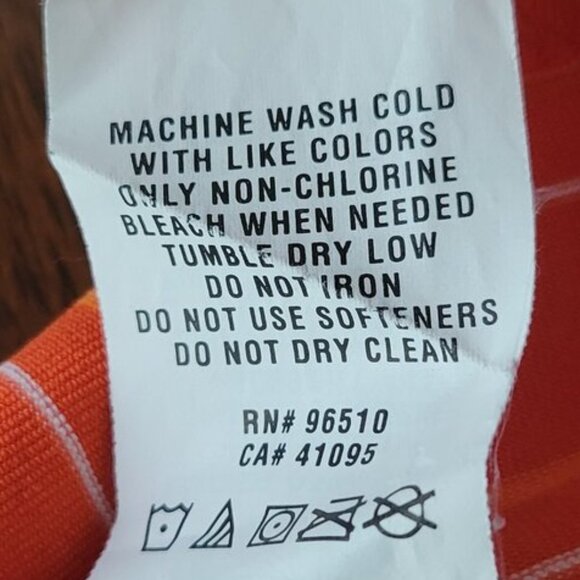 Under Armour Striped Golf Polo Orange Men's Medium Loose UA Heat Gear - Picture 3 of 7